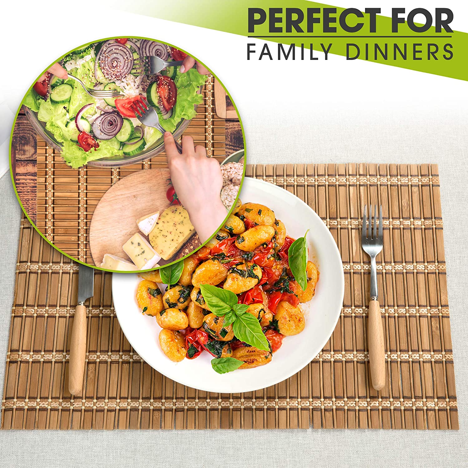 Bamboo Placemats – 4 pcs Table Runner