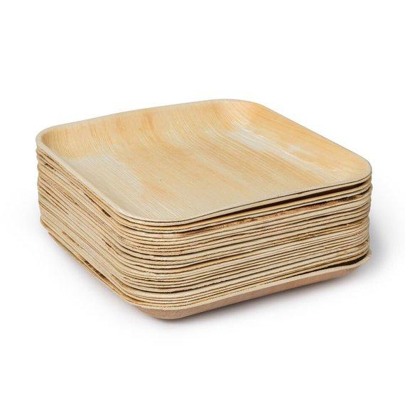 Leafware Square Palm Leaf Plate & Lid Combo